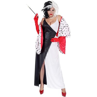 Déguisement de Cruella pour femme WIDMANN - XL - Costume de Vilã Cruel Déguisement de Cruella pour femme WIDMANN - XL - Costume de Vilã Cruel