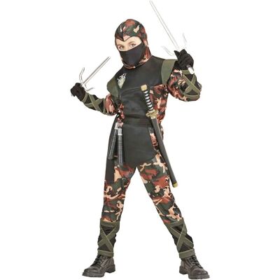 Widmann Ninja Soldat Barnkostym - 11-13 år - Svart-Grön-Brun - Karneval Widmann Ninja Soldat Barnkostym - 11-13 år - Svart-Grön-Brun - Karneval