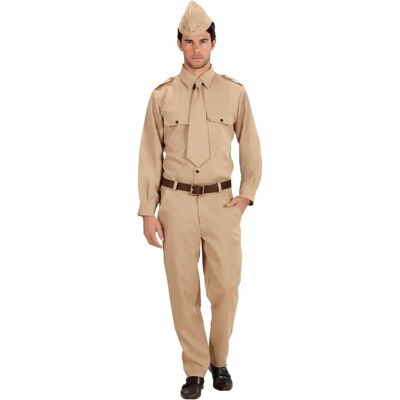 Costume de Soldat WW2 Non Marqué Grand - Costume Militaire Armée - Homme Gi Américain Costume de Soldat WW2 Non Marqué Grand - Costume Militaire Armée - Homme Gi Américain