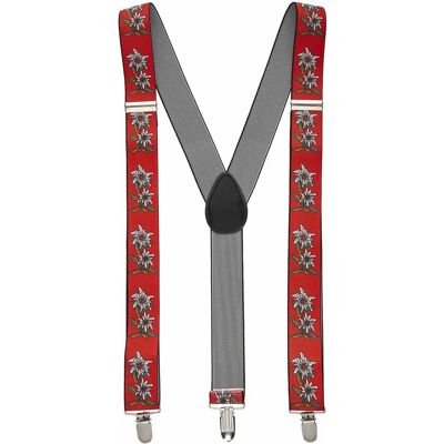 Finidi Edelweiss Unisex Bretelles Tirolaises - Accessoire vestimentaire Finidi Edelweiss Unisex Bretelles Tirolaises - Accessoire vestimentaire