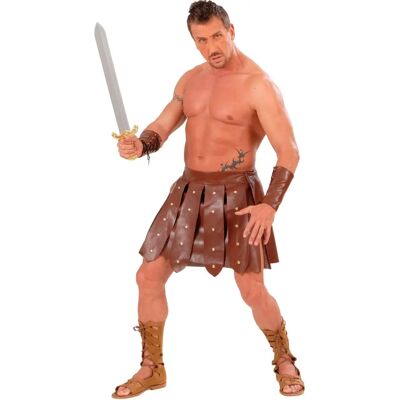 Déguisement de Gladiateur Widmann - Jupe en simili cuir marron Déguisement de Gladiateur Widmann - Jupe en simili cuir marron