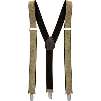 Gouden Glitter Bretels - Unisex Gouden Glitter Bretels - Unisex