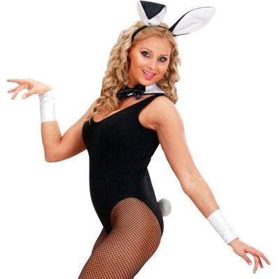Ensemble de Lapin Sexy My Other Me - Costume Adulte, Noir & Blanc Ensemble de Lapin Sexy My Other Me - Costume Adulte, Noir & Blanc