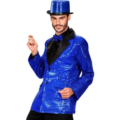 e-Carnavalskleding.nl Blue Sequin Jacket for Men XL e-Carnavalskleding.nl Blue Sequin Jacket for Men XL
