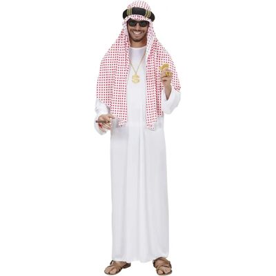 e-Carnavalskleding.nl M/L Costume di Sheik Arabo Bianco e-Carnavalskleding.nl M/L Costume di Sheik Arabo Bianco