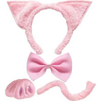 Set de accesorios de cerdo rosa de Widmann - Fiesta Set de accesorios de cerdo rosa de Widmann - Fiesta
