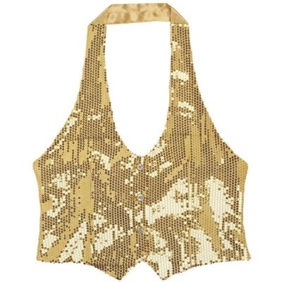 WIDMANN 9092G Verkleidung - Goldene Pailletten-Weste WIDMANN 9092G Verkleidung - Goldene Pailletten-Weste