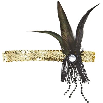 Bandeau Charleston en Or Brillant de Widmann - Accessoire de Costume Bandeau Charleston en Or Brillant de Widmann - Accessoire de Costume