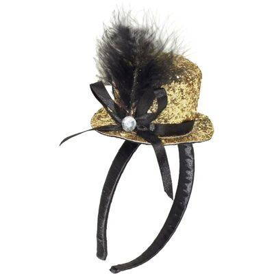e-Carnavalskleding.nl Goldener Feder-Glitter-Haarband - Haaraccessoire e-Carnavalskleding.nl Goldener Feder-Glitter-Haarband - Haaraccessoire