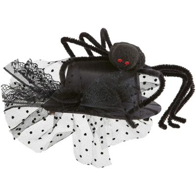 Widmann Mini Cilindro Nero con Ragno - Hut Widmann Mini Cilindro Nero con Ragno - Hut