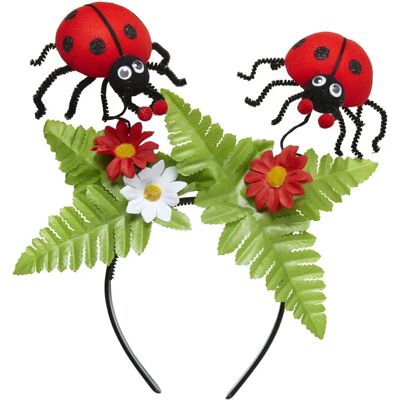 Bandeau de Coccinelle avec Fleurs - Accessoire de carnaval Bandeau de Coccinelle avec Fleurs - Accessoire de carnaval
