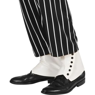 Spats blancs Widmann - Couvre-chaussures de gangster - Gatsby L Spats blancs Widmann - Couvre-chaussures de gangster - Gatsby L