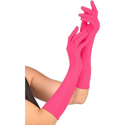 Gants longs rose néon - Fête & Carnaval Gants longs rose néon - Fête & Carnaval