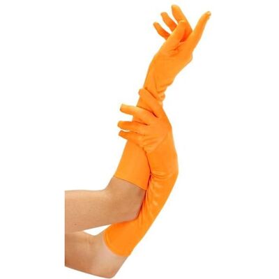 Gants longs fluorescents orange WIDMANN 9501A - Déguisement Gants longs fluorescents orange WIDMANN 9501A - Déguisement