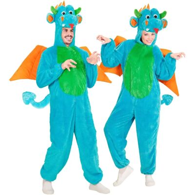 Strój smoka z pluszu Widmann - Unisex, 175cm, Niebiesko-Zielony - Kostium Strój smoka z pluszu Widmann - Unisex, 175cm, Niebiesko-Zielony - Kostium