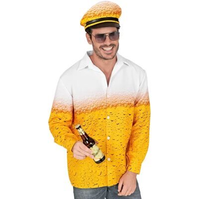 Conjunto de disfraz de cerveza Widmann - Camiseta y gorra para adultos XXL Conjunto de disfraz de cerveza Widmann - Camiseta y gorra para adultos XXL