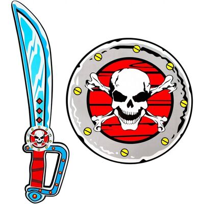 Kinder-Piratenschwert und Schild-Set - Schaum - Spielzeug Kinder-Piratenschwert und Schild-Set - Schaum - Spielzeug