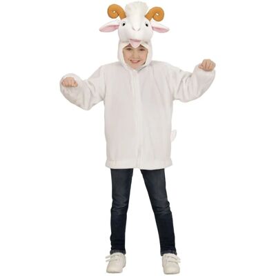 Widmann - Costume di capra in peluche morbida con cappuccio e maschera Widmann - Costume di capra in peluche morbida con cappuccio e maschera