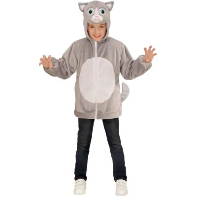 Costume Gatto in Peluche Grigio - Materiale in Peluche Morbido per Bambini Costume Gatto in Peluche Grigio - Materiale in Peluche Morbido per Bambini