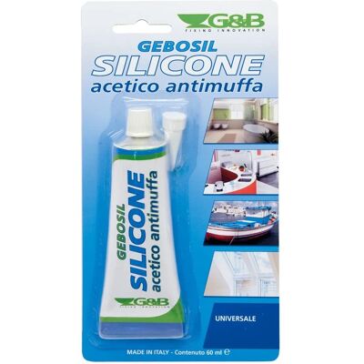 GEB Silicone Acetico RAL 9010 Bianco - 12x60ml GEB Silicone Acetico RAL 9010 Bianco - 12x60ml