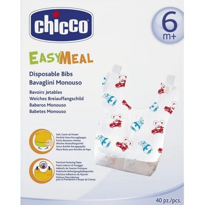 Bavaglini monouso Chicco - 40 pezzi - Per bambini da 6 mesi Bavaglini monouso Chicco - 40 pezzi - Per bambini da 6 mesi