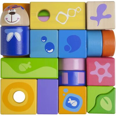 Chicco 5165000000 Zestaw drewnianych klocków - 23 elementy Chicco 5165000000 Zestaw drewnianych klocków - 23 elementy