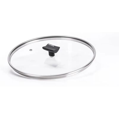 Tapa de Cocina de Vidrio Resistente al Calor Moneta Nova - Orificio de Seguridad Tapa de Cocina de Vidrio Resistente al Calor Moneta Nova - Orificio de Seguridad