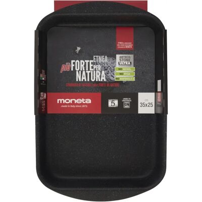 Moneta Etnea Plat Rectangulaire en Aluminium - Noir - 31x23cm - Plat à four Moneta Etnea Plat Rectangulaire en Aluminium - Noir - 31x23cm - Plat à four