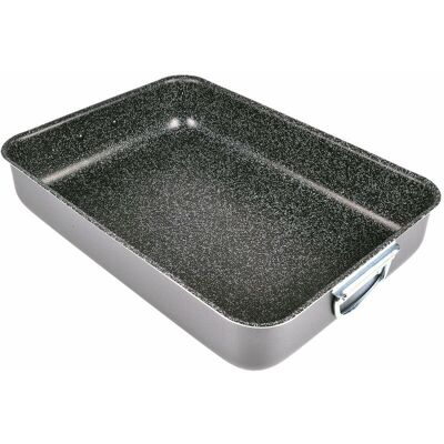 Alluflon Tradition Plat à Lasagnes Italien - Aluminium, Noir, 35 x 25 cm Alluflon Tradition Plat à Lasagnes Italien - Aluminium, Noir, 35 x 25 cm