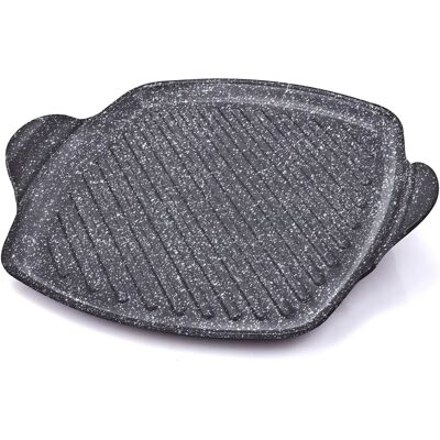 Moneta Gusto Grill - Quadrado Alumínio Cinza 25/25cm - Grelha Moneta Gusto Grill - Quadrado Alumínio Cinza 25/25cm - Grelha