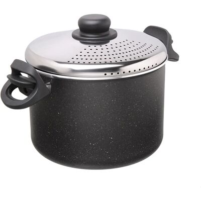 Panela de alumínio Moneta Etnea 4 L - Panela para macarrão com tampa Panela de alumínio Moneta Etnea 4 L - Panela para macarrão com tampa