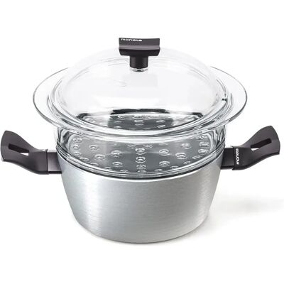 Moneta Stoomkoker 20 cm met deksel Connection Moneta Stoomkoker 20 cm met deksel Connection