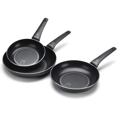 Set di 3 padelle Recy Moneta - Alluminio riciclato - Italia Set di 3 padelle Recy Moneta - Alluminio riciclato - Italia
