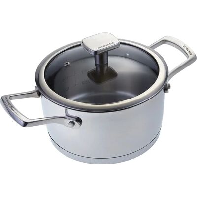 Casserole Moneta Accordo en Acier Inoxydable Multicouche - 24cm - Argent - Publicité Casserole Moneta Accordo en Acier Inoxydable Multicouche - 24cm - Argent - Publicité