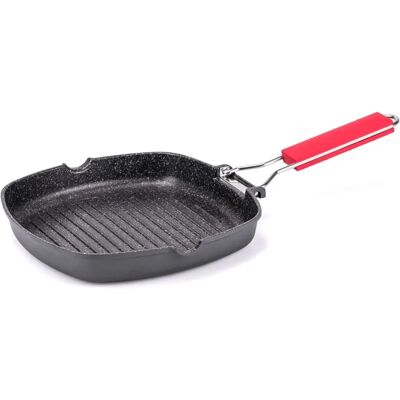 Moneta Foldable Handle Grill Pan - 24x24cm for Induction Moneta Foldable Handle Grill Pan - 24x24cm for Induction