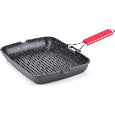 Moneta Poêle Grille 24x34 cm Manche Pliable - Poêle à Grill Moneta Poêle Grille 24x34 cm Manche Pliable - Poêle à Grill