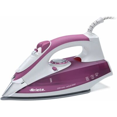 Ariete 6215/00 Ατσάλινο Σίδερο - 2200W, Λευκό, Μωβ - Σίδερο Ariete 6215/00 Ατσάλινο Σίδερο - 2200W, Λευκό, Μωβ - Σίδερο