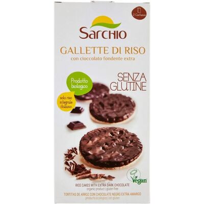 Sarchio Gallette di Riso con Cioccolato Fondente - Snack Biologico Sarchio Gallette di Riso con Cioccolato Fondente - Snack Biologico