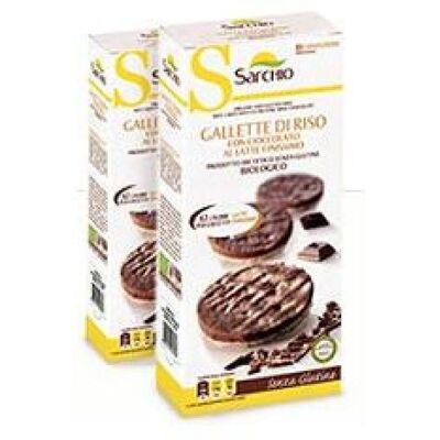 Snack di Riso e Cioccolato Biologico Sarchio - Senza Glutine, Basso Calorie Snack di Riso e Cioccolato Biologico Sarchio - Senza Glutine, Basso Calorie
