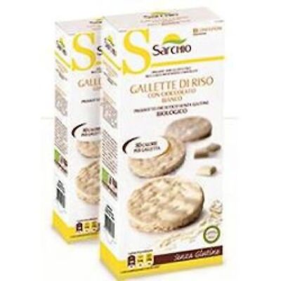 Sarchio Gallette di Riso con Cioccolato Bianco - 100g Sarchio Gallette di Riso con Cioccolato Bianco - 100g
