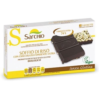 Sarchio Biologico Snack Soffio Di Riso Con Cioccolato - Senza Glutine Sarchio Biologico Snack Soffio Di Riso Con Cioccolato - Senza Glutine