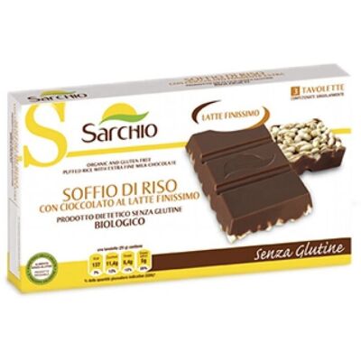 Sarchio Snack di Riso e Cioccolato Bio - Senza Glutine - 25g Sarchio Snack di Riso e Cioccolato Bio - Senza Glutine - 25g