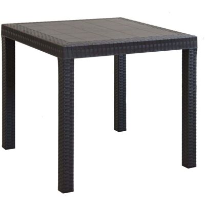 Mesa de jardín Dallas de Bica - 80x80 cm, Marrón, Hecho en Italia Mesa de jardín Dallas de Bica - 80x80 cm, Marrón, Hecho en Italia