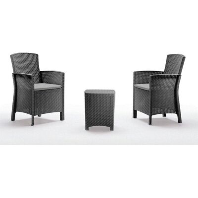 Carrefour Gartenmöbel-Set - Grau Carrefour Gartenmöbel-Set - Grau