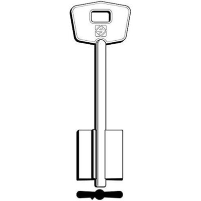 Silca - Llave doble con mapa 5MT5 Latón niquelado - Llave Silca - Llave doble con mapa 5MT5 Latón niquelado - Llave