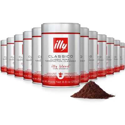 ILLY - Moka - 12 x 250 g - Ground coffee ILLY - Moka - 12 x 250 g - Ground coffee