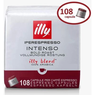 Kapsułki kawy Illy Intenso Ciemne palenie - 108 sztuk Kapsułki kawy Illy Intenso Ciemne palenie - 108 sztuk