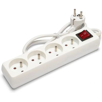 Velamp Multiprise 4x16A avec interrupteur, 1m câble - Publicité Velamp Multiprise 4x16A avec interrupteur, 1m câble - Publicité