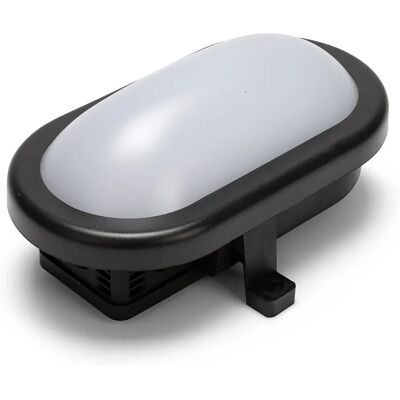 Velamp Industries Oval Vägglampa - 6W, Svart, IP54 Velamp Industries Oval Vägglampa - 6W, Svart, IP54
