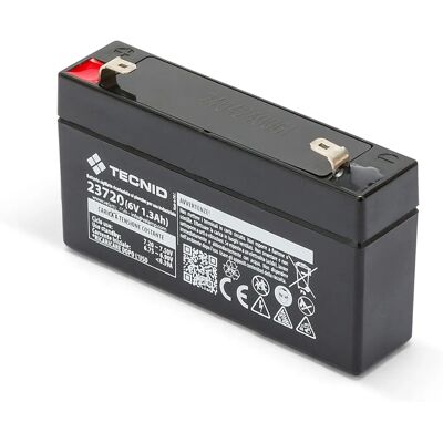 Velamp - Bateria de chumbo recarregável 6V 1,3Ah com Faston F1 - Bateria Velamp - Bateria de chumbo recarregável 6V 1,3Ah com Faston F1 - Bateria